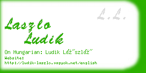 laszlo ludik business card